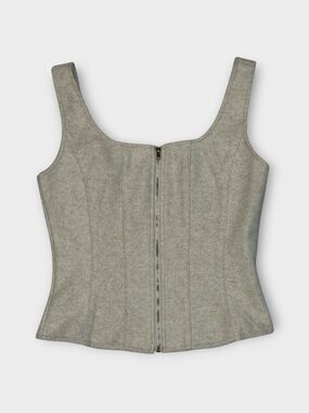 Camellia Wool-Blend Corset Top